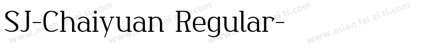 SJ-Chaiyuan Regular字体转换